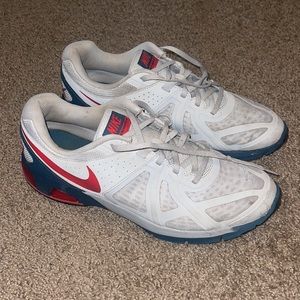 Nike Gray Max Air Max Run Lite 5 Size 10.5 Gray Red & Navy